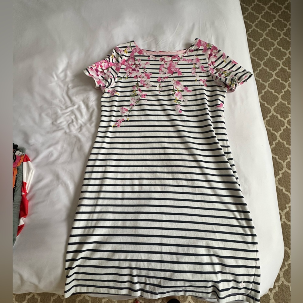 Joules nautical and floral t shirt dress size 10